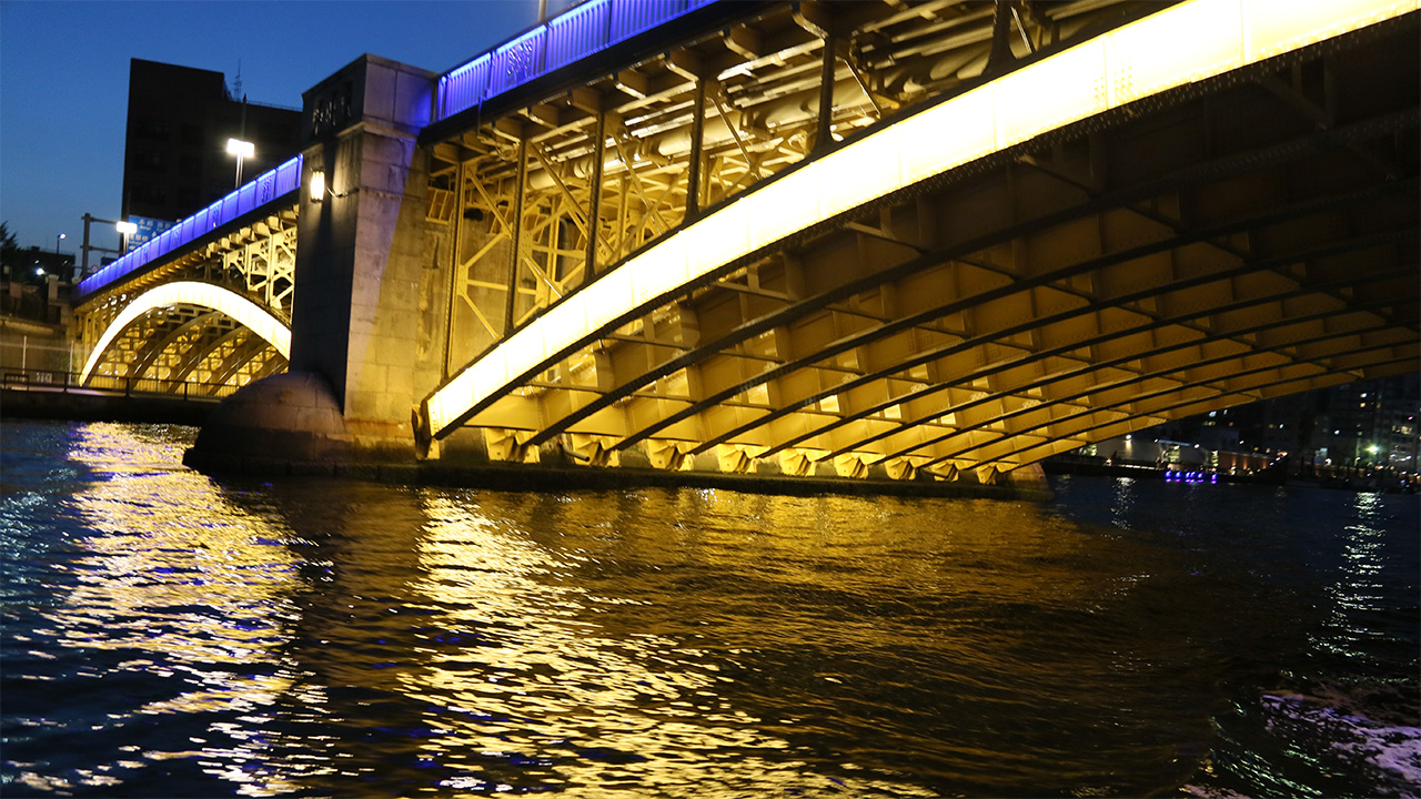 日本橋ナイトクルーズの「隅田川上流コース」イメージ画像